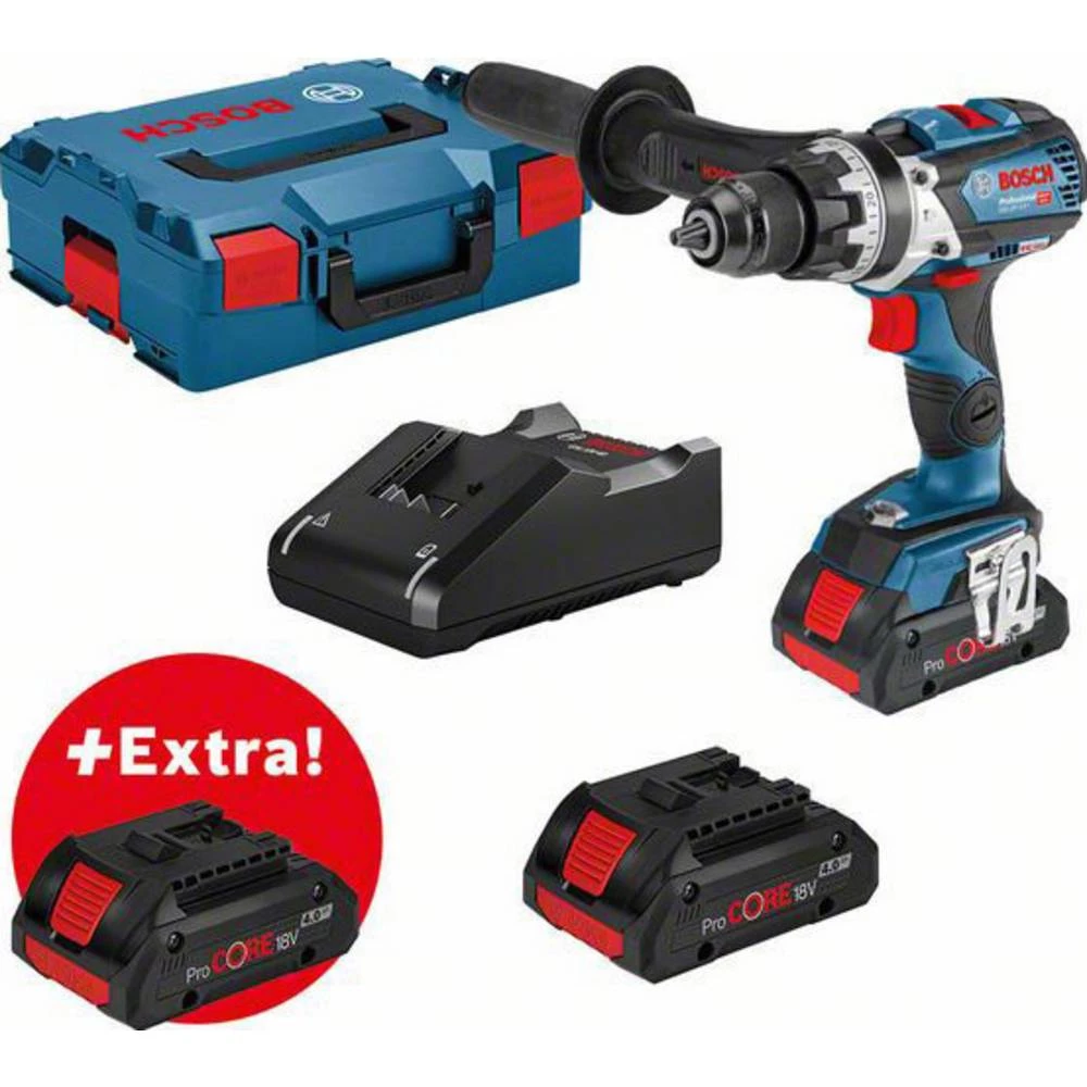 Bosch Professional GSB18V-110C Akumulatorski čekić 18 V 4 Ah Li-Ion Uklj. 3 akumulatora, Uklj. kofer slika