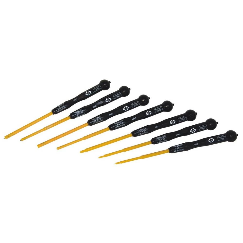 C.K elektronika, precizna mehanika komplet odvijača 7-dijelni ravni prorez slika