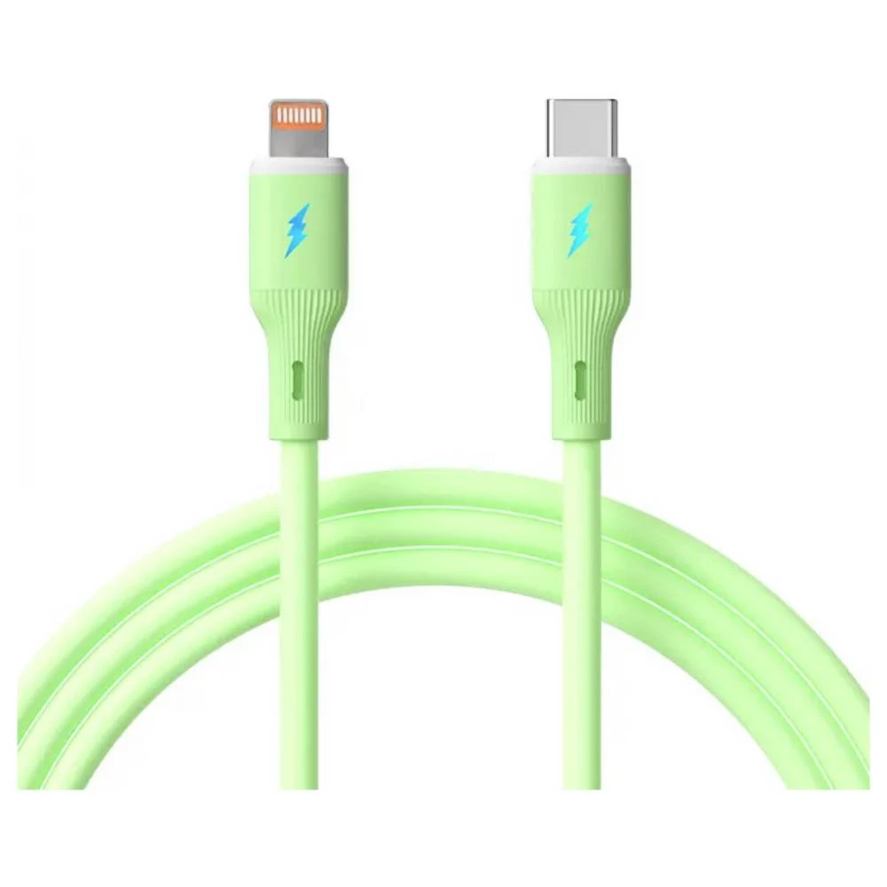 Akyga USB kabel USB-C® utikač, Apple Lightning utikač 1 m zelena AK-USB-73 slika