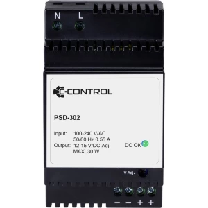 C-Control PSD-302 DIN-napajanje (DIN-letva)12 V / DC2.5 A 30 Wp 1 x slika