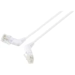Renkforce RF-6071560 RJ45 mrežni kabel, Patch kabel CAT 6 U/UTP 1.00 m bijela konektori s rotacijom od 360°, kutni izlaz