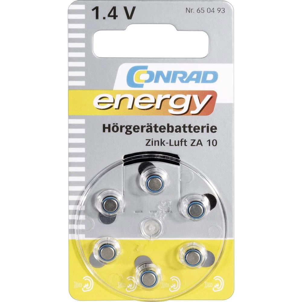 Baterije za slušni uređaj Conrad energy ZA10 slika