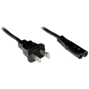 LINDY struja priključni kabel [1x SAD utikač - 1x ženski konektor za manje uređaje c7] 2 m crna slika