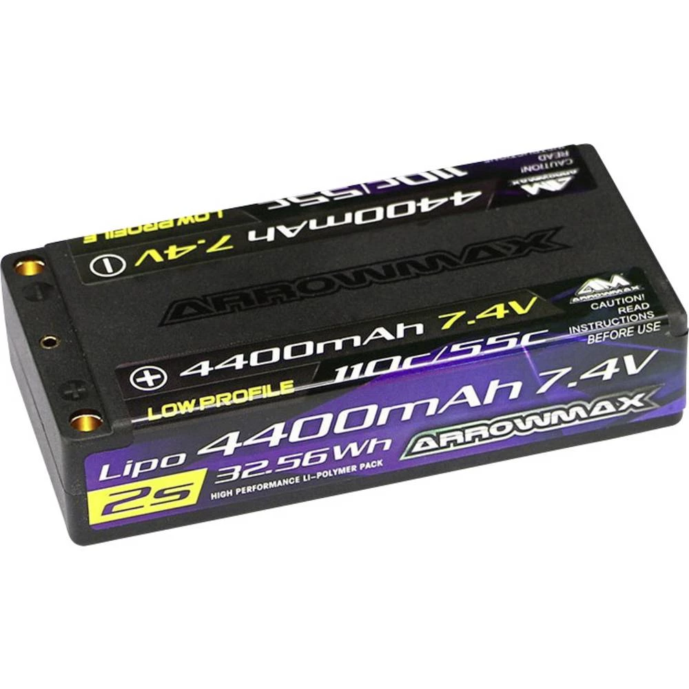 LiPo akumulatorski paket za modele 7.4 V 4400 mAh Broj ćelija: 2 55 C ArrowMax 4 mm slika