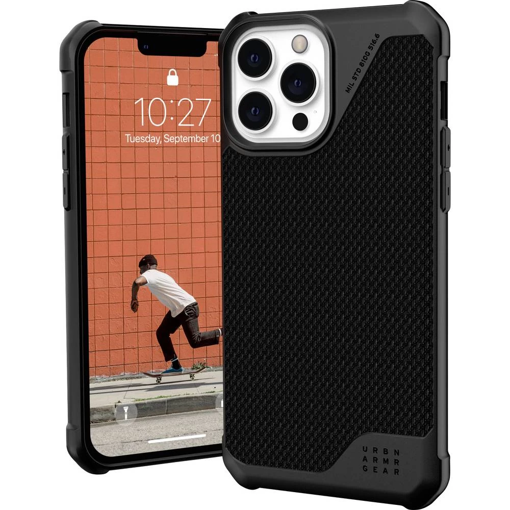 Urban Armor Gear  Metropolis LT MagSafe Case  stražnji poklopac za mobilni telefon  Apple  iPhone 13 Pro Max  kevlar®, crna slika