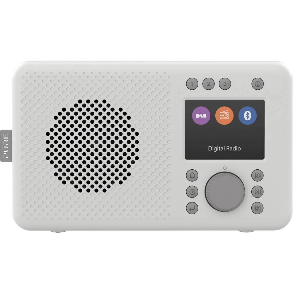 Pure    Elan    desktop radio    DAB+ (1012), ukw    aux, Bluetooth, DAB+, ukw        funkcija alarma    siva slika