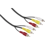 Kompozitni Cinch AV Priključni kabel [3x Muški cinch konektor - 3x Muški cinch konektor] 2 m Crna Hama
