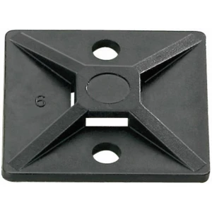 HellermannTyton  postolje samoljepljiva, vijak 151-28430   4-struka nit, bez halogena, uv stabiliziran, vremenski stabilan crna 2 St. slika