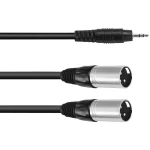Omnitronic 30225157 XLR adapter cable [1x 3,5 mm banana utikač - 2x XLR utikač 3-polni] 3.00 m crna