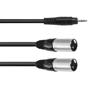 Omnitronic 30225157 XLR adapter cable [1x 3,5 mm banana utikač - 2x XLR utikač 3-polni] 3.00 m crna slika