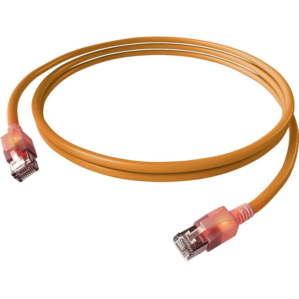 Easylan CS1OOADAD0100 RJ45 mrežni kabel, Patch kabel CAT 6a S/FTP 10.00 m narančasta dvostruko zaštićen, bez halogena, v slika