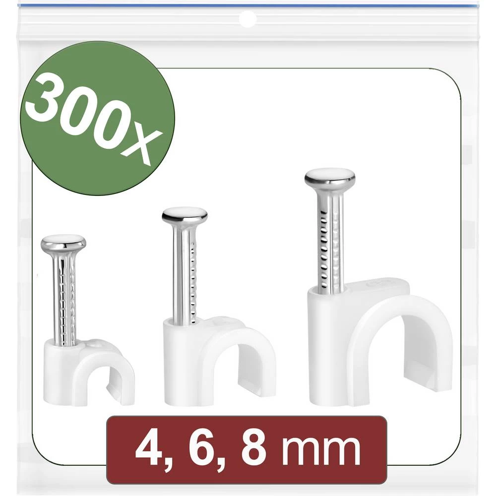 Quadrios 24CA424 kabelske obujmice  24CA424 Snop Ø, područje 2 do 8 mm   bijela 300 St. slika