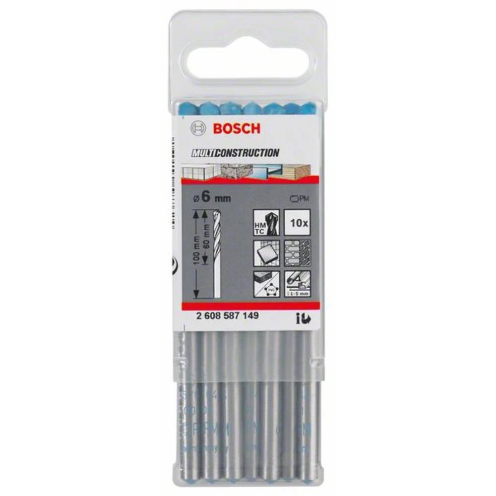 Karbid Višenamjensko svrdlo 4 mm Bosch Accessories CYL-9 Multi Construction 2608587146 Ukupna dužina 75 mm Cilinder 10 ST slika