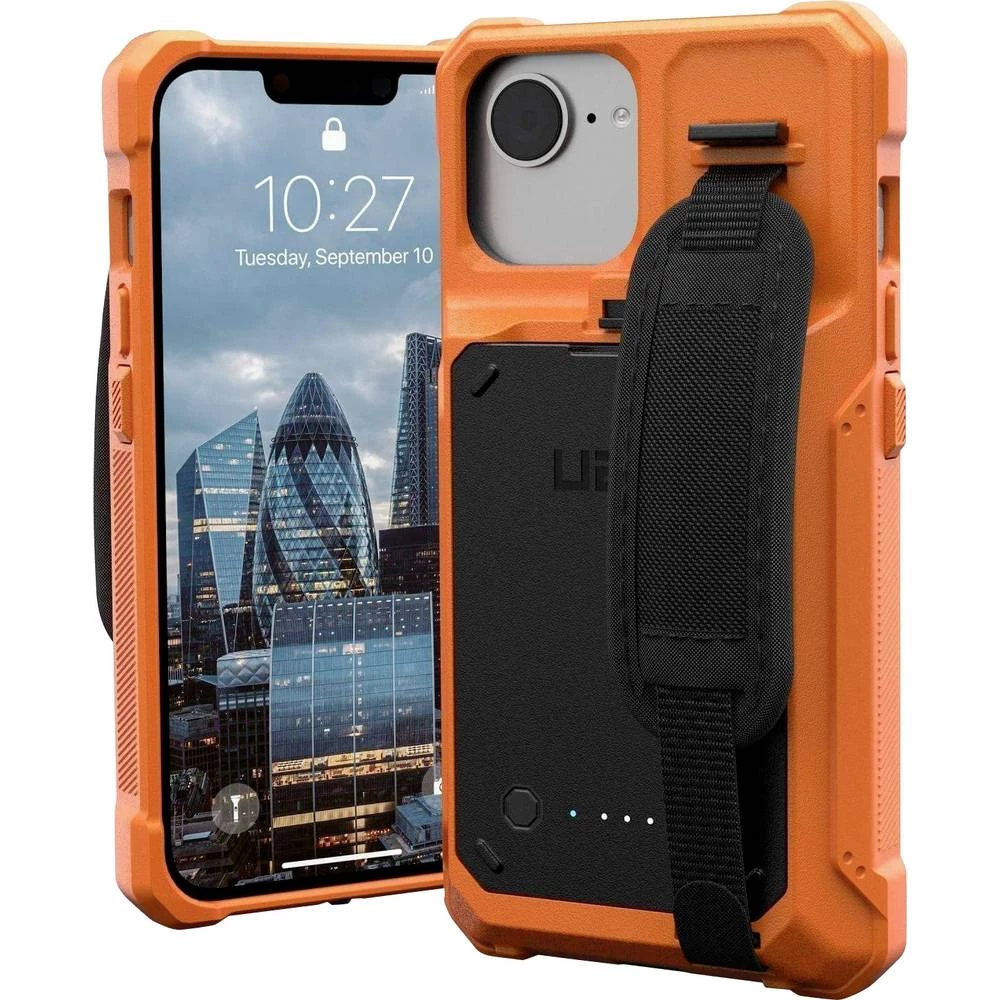 Urban Armor Gear neu torbica Apple iPhone 16e, iPhone 14, iPhone 13 crna, narančasta WF0000159740 slika