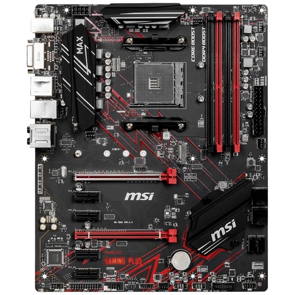 MSI B450 Gaming Plus MAX matična ploča Baza AMD AM4 Faktor oblika (detalji) ATX Set čipova matične ploče AMD® B450 slika