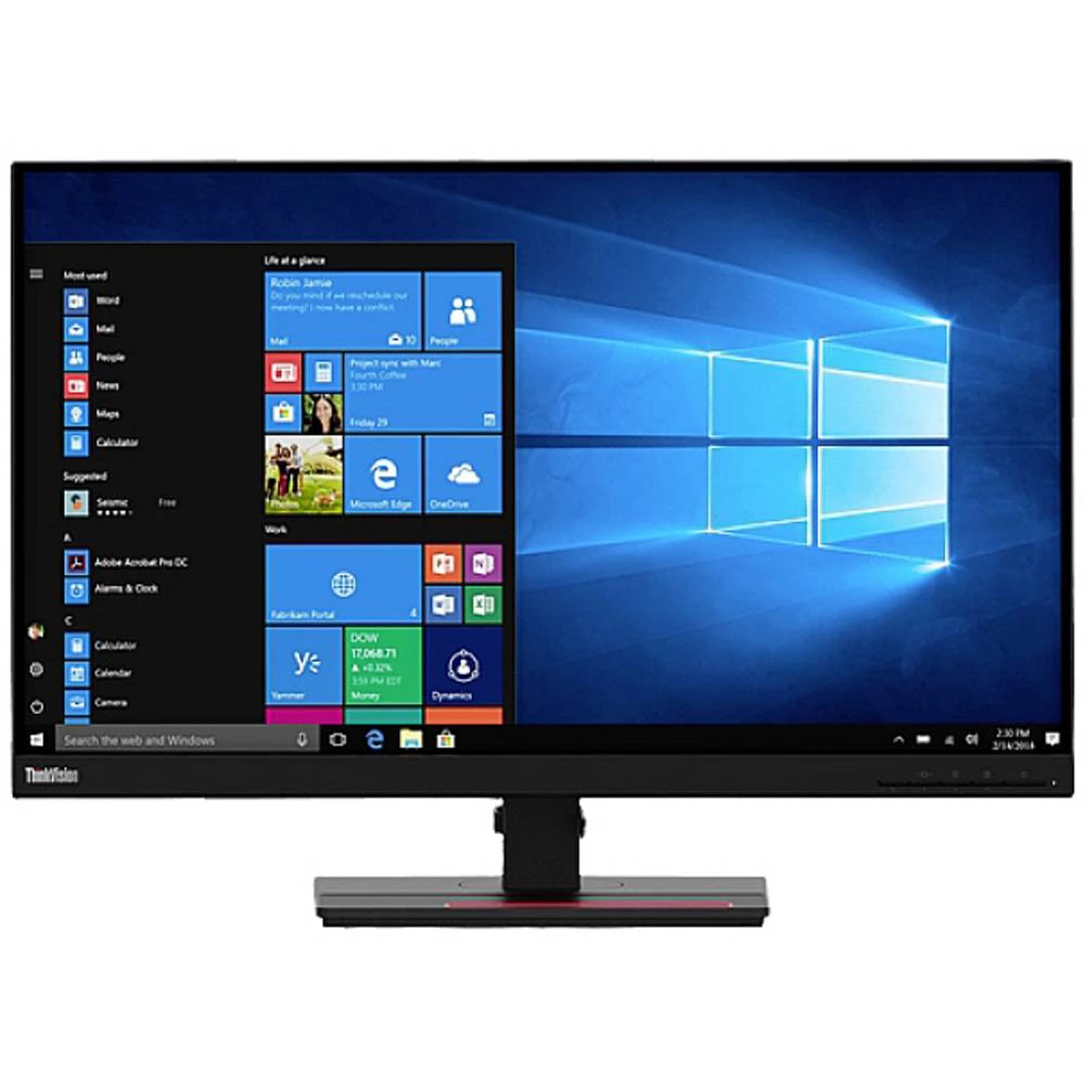 Lenovo ThinkVision T27h-2L LED zaslon 68.6 cm (27 palac) Energetska učinkovitost 2021 E (A - G) 2560 x 1440 piksel QHD 4 ms HDMI™, DisplayPort, USB-C™ USB 3.1 (gen. 1), USB 3.1 (gen. 1), audi slika