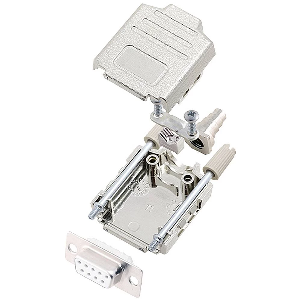 Višestruki ženski konektor D-SUB komplet 180 ° Broj polova: 9 Lemni kup encitech DPPK09-M-DMS-W-K 1 ST slika