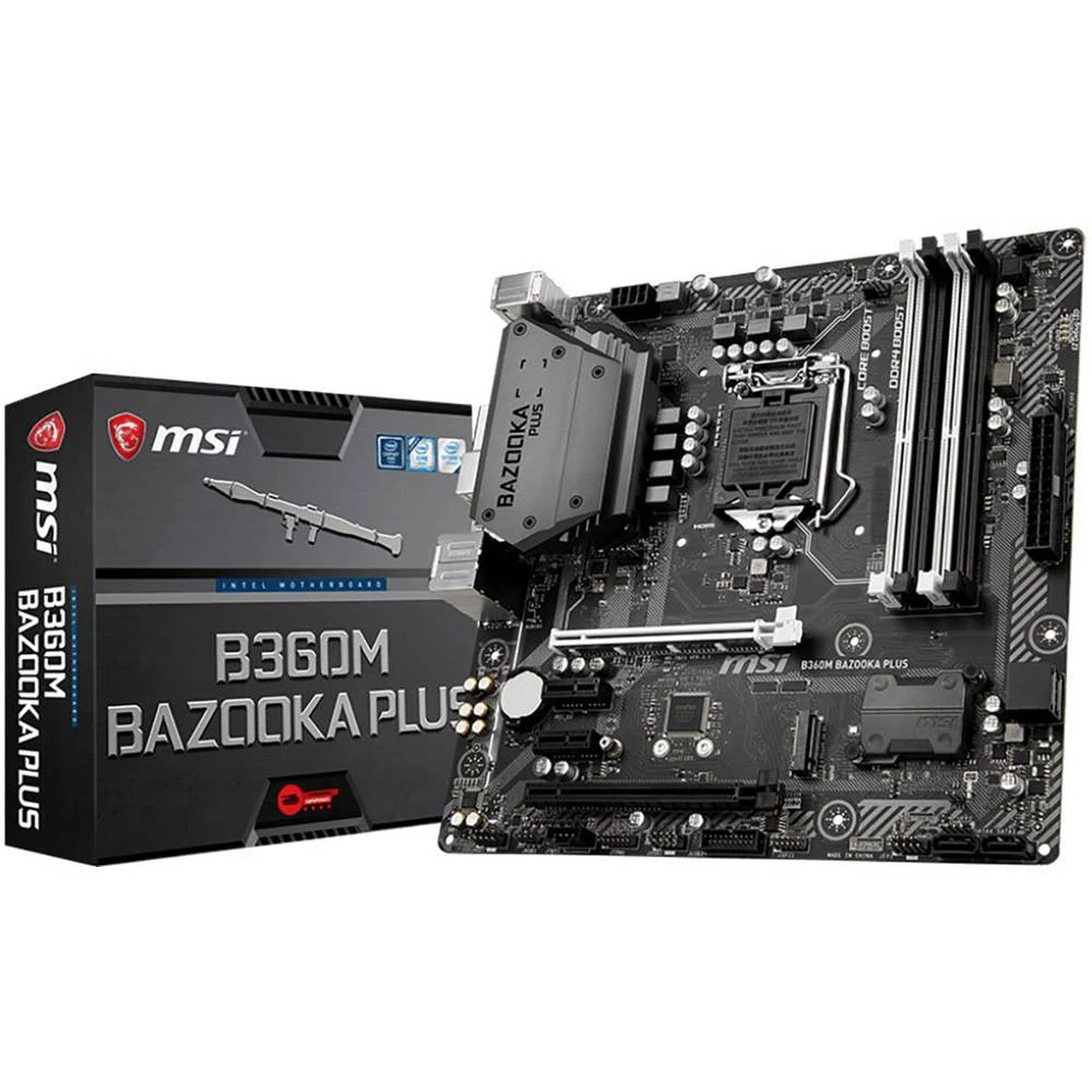 Matična ploča MSI B360M BAZOOKA PLUS mATX Baza Intel&reg; 1151 Faktor oblika Micro-ATX Set čipova matične ploče Intel&reg; B360 slika
