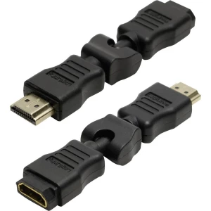 HDMI Adapter [1x Muški konektor HDMI - 1x Ženski konektor HDMI] Crna LogiLink slika