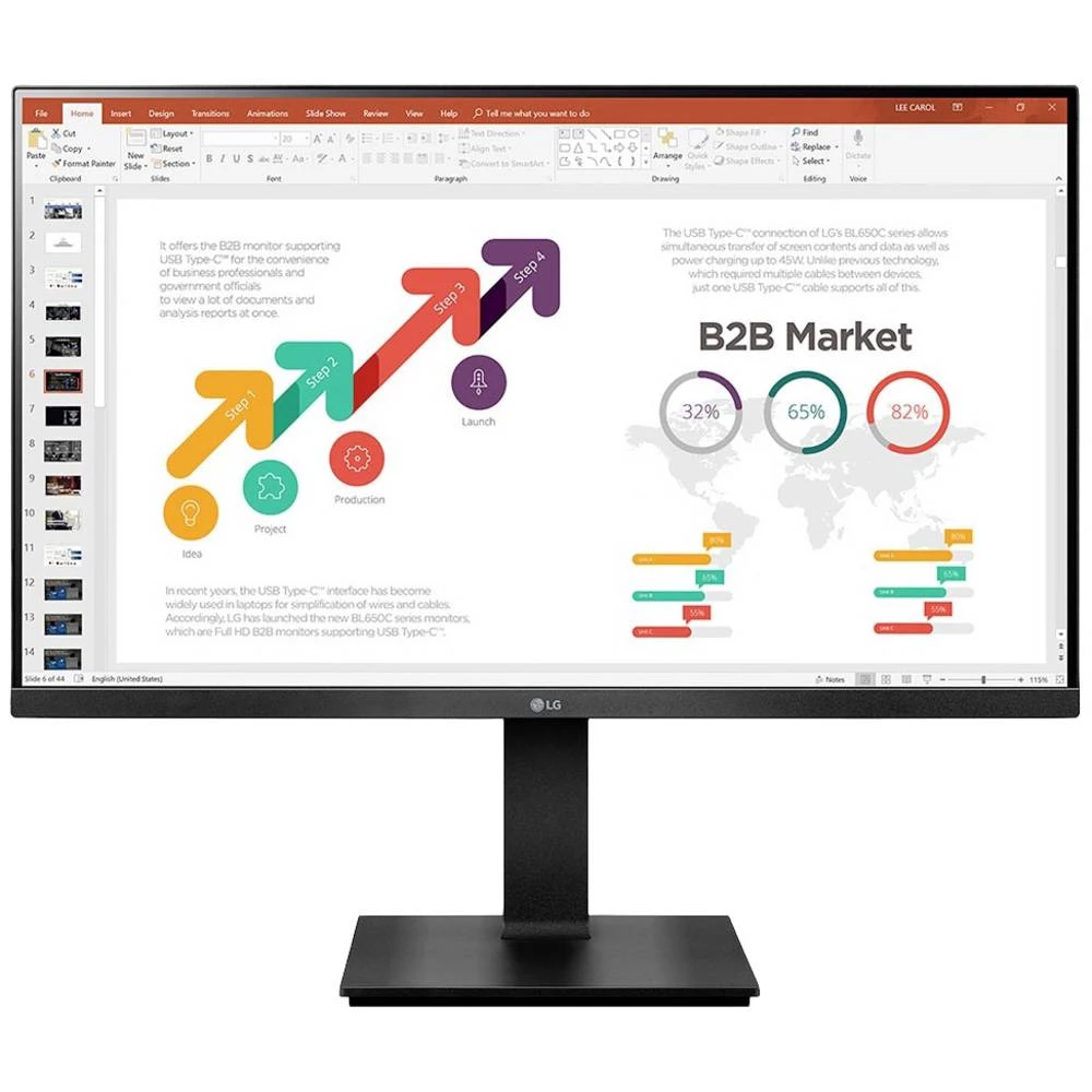 LG Electronics 27BP450Y-B LED zaslon 68.6 cm (27 palac) Energetska učinkovitost 2021 F (A - G) 1920 x 1080 piksel Full HD 5 ms DisplayPort, HDMI™, VGA, USB 2.0, slušalice/mikrofon kombinacija slika