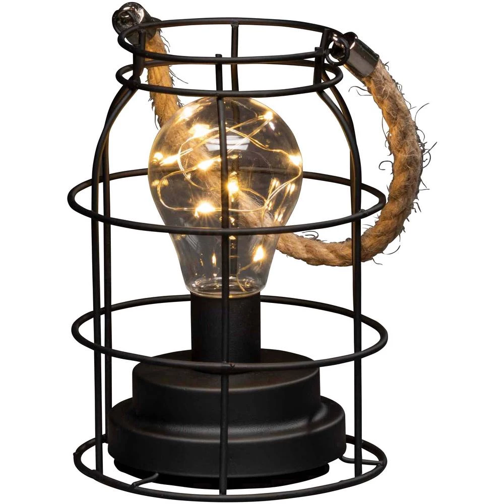 LED-laterna S timerom Toplo-bijela LED Konstsmide 1815-700 Crna slika