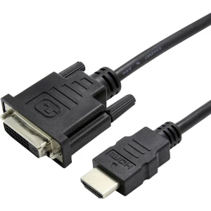 Value HDMI priključni kabel 0.15 m 12.99.3115 crna [1x muški konektor HDMI - 1x ženski konektor dvi, 24 + 1 pol] slika