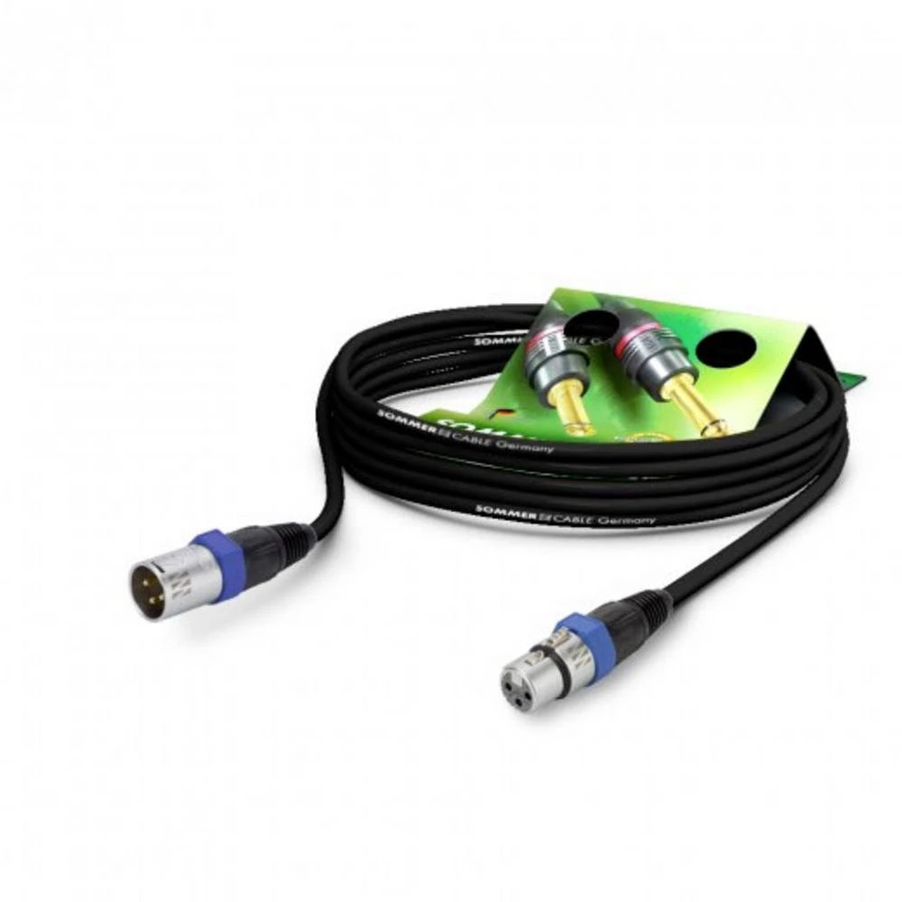 Hicon GA1B-1000-SW-BL XLR priključni kabel [1x XLR utičnica 3-polna - 1x XLR utikač 3-polni] 10.00 m crna slika