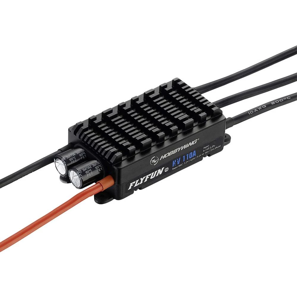 Regulator leta za Brushless modele aviona Hobbywing FlyFun V5 110A Opteretivost (maks.): 140 A slika