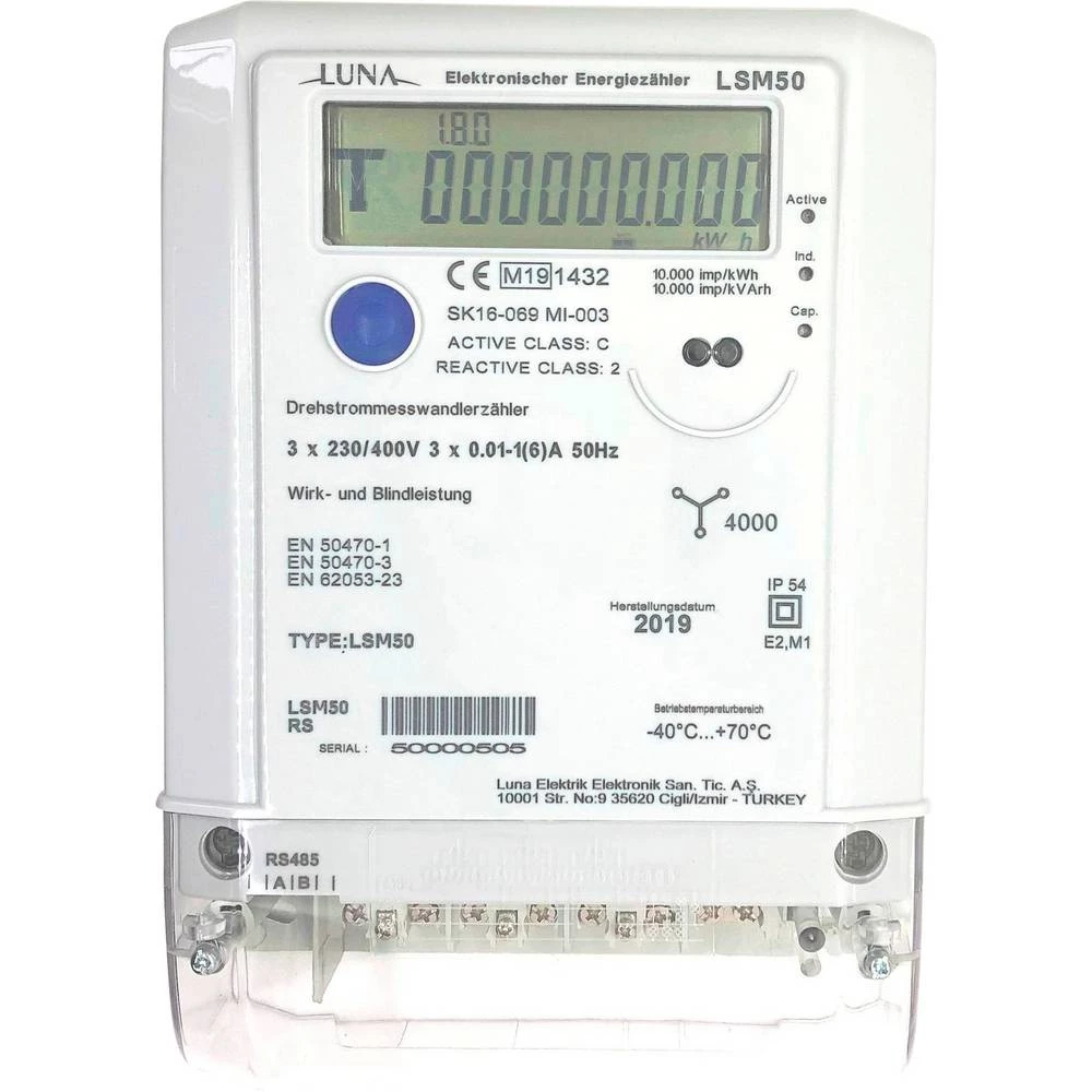 LUNA LSM50 trifazni brojač s priključkom za pretvarač digitalni Dozvola MID: da 1 St. slika