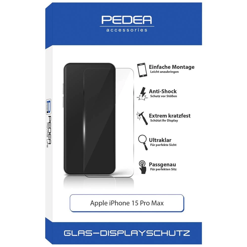 Pedea 50170101 zaštitno staklo zaslona Pogodno za model mobilnog telefona: iPhone 15 Pro Max 1 St. slika