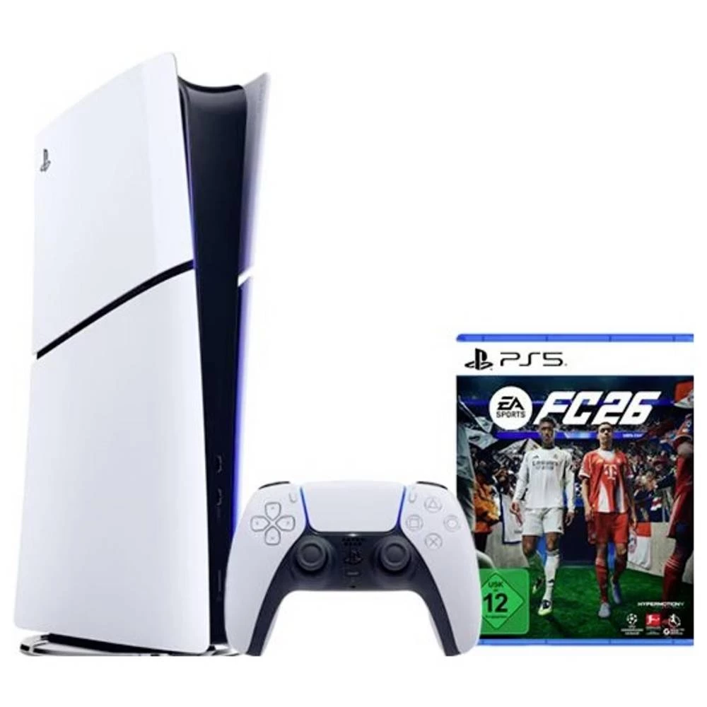 Sony PlayStation® 5 konzola Slim Digital Edition 825 GB bijela/crna uklj. EA SPORTS FC™ 26 slika