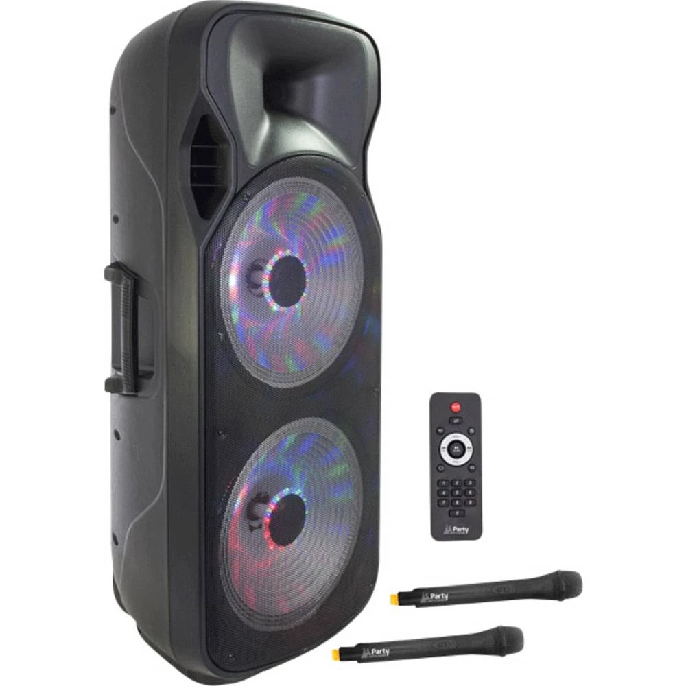 Prijenosni PA zvučnik 38 cm 15 " Party 215LED-MKII strujni pogon, pogon na punjivu bateriju 1 ST slika