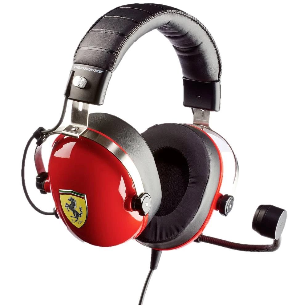 Thrustmaster T.Racing Scuderia Ferrari Edition-DTS igre Over Ear Headset žičani stereo crvena slušalice s mikrofonom, slika