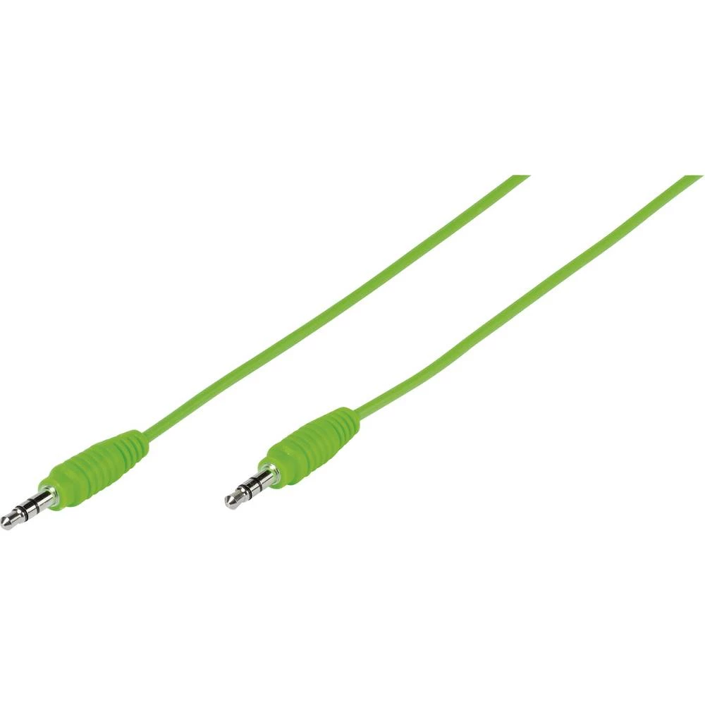 Utičnica Audio Priključni kabel [1x 3,5 mm banana utikač - 1x 3,5 mm banana utikač] 1 m Zelena Vivanco slika