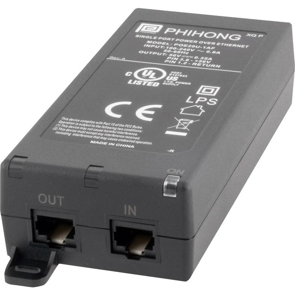 PoE injektor IEEE 802.3af (12.95 W) Phihong POE29U-1AF slika