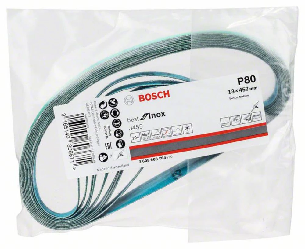 Bosch Accessories Best for Inox 2608608Y84 Brusna traka Granulacija 80 (D x Š) 457 mm x 13 mm 10 ST slika
