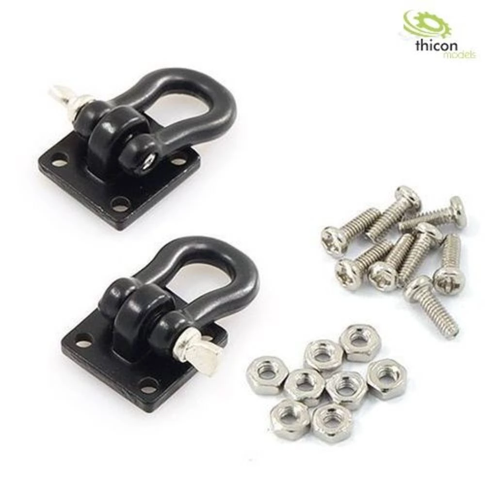 Thicon Models 20001 Vješalica s metalnom prirubnicom crna obložena prahom 2 ST slika