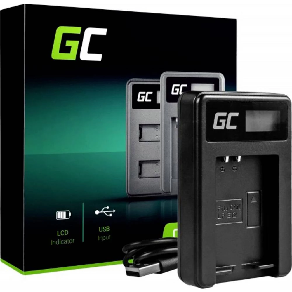 Green Cell LCE12 ADCB09 punjač baterije za kameru Odgovarajući akumulator litijev-ionski slika