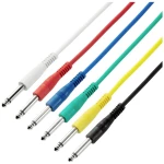 Adam Hall 3 STAR IPP 0090 SET audio priključni kabel [6x klinken utikač 6.3 mm (mono) - 6x klinken utikač 6.3 mm (mono)] 0.90 m bijela, crvena, plava boja, zelena, žuta, crna