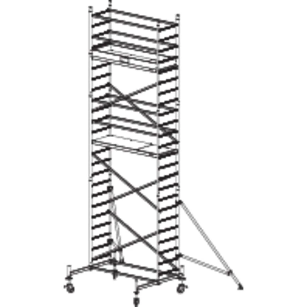 Sinterbronze (value.2976892) Skela Mobilna Radna visina (maks.): 7.30 m Krause ProTec 910158 Srebrna 142 kg slika