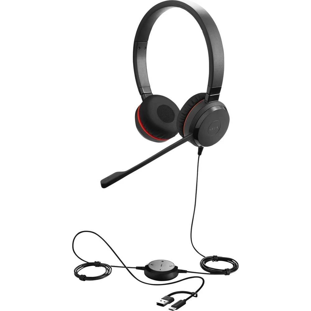 Jabra Evolve 30 II telefon On Ear Headset žičani stereo crna poništavanje buke, smanjivanje šuma mikrofona slušalice s m slika