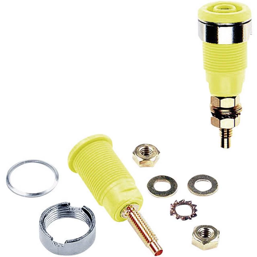 Stäubli SLB4-G sigurnosni laboratorijski ženski konektor ženski, ugradbeni zelena, žuta 1 St. slika