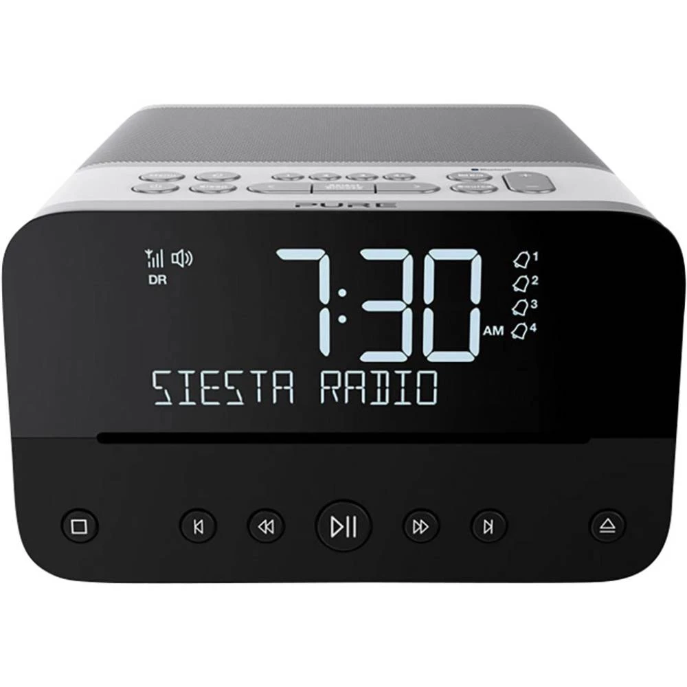 UKW Radio budilica Pure Siesta Home Bluetooth, CD, UKW, USB Funkcija punjenja baterije Bijela slika