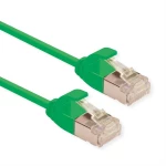 Roline 21.15.3333 RJ45 mrežni kabel, Patch kabel CAT 6a U/UTP 1.00 m zelena nezaštićen, bez halogena, vatrostalan 1 St.