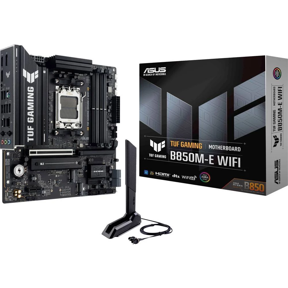 Asus TUF B850M-E matična ploča Baza AMD AM5 Faktor oblika (detalji) Micro-ATX Set čipova matične ploče AMD® B850 slika
