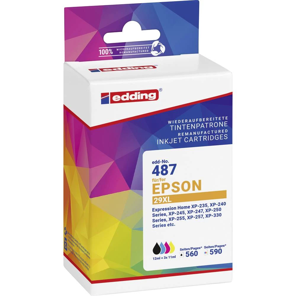 Edding tinta zamijenjen Epson T2996, T2991, T2992, T2993, T2994, 29XL kompatibilan kombinirano pakiranje crn, cijan, pur slika