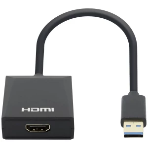 Manhattan 1080p USB-A na HDMI adapterski pretvarač s USB 3.2 Gen 1 Tip A muški na HDMI ženski 1080p@60Hz crni Manhattan USB 3.0 adapter [1x USB 3.2 gen. 1 utikač A (USB 3.0) - 1x ženski konektor HD... slika