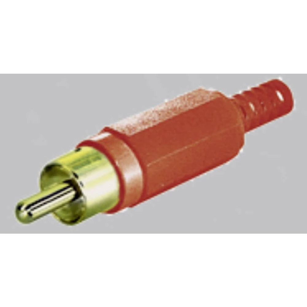 Činč konektor Ravni muški konektor Broj polova: 2 Mono Crvena BKL Electronic 1 ST slika