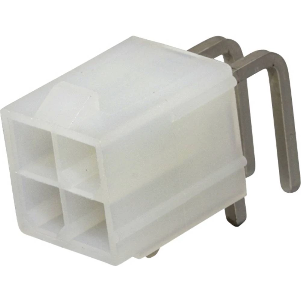 Molex 39301040 Mini-Fit Jr. Header, Dual Row, Right-Angle, with Snap-in Plastic Peg PCB Lock, 4 Circuits, Nylon 6/6 94V- slika