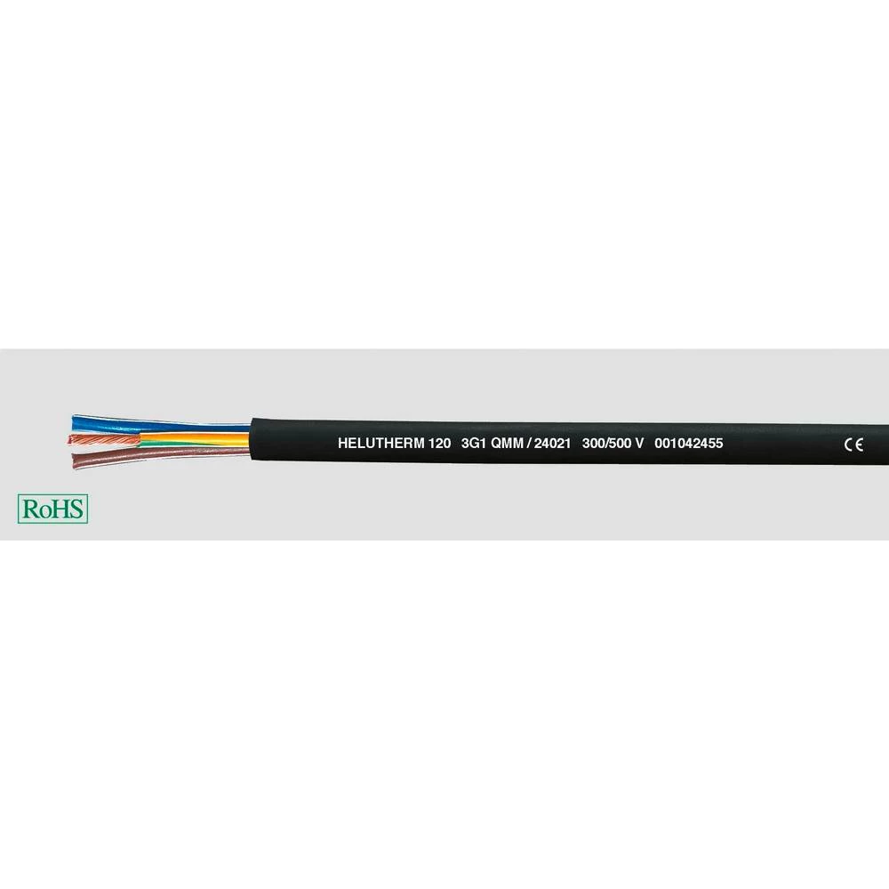 Helukabel HELUTHERM® 120 vod za visoke temperature 2 x 1 mm² crna 24030-1000 1000 m slika